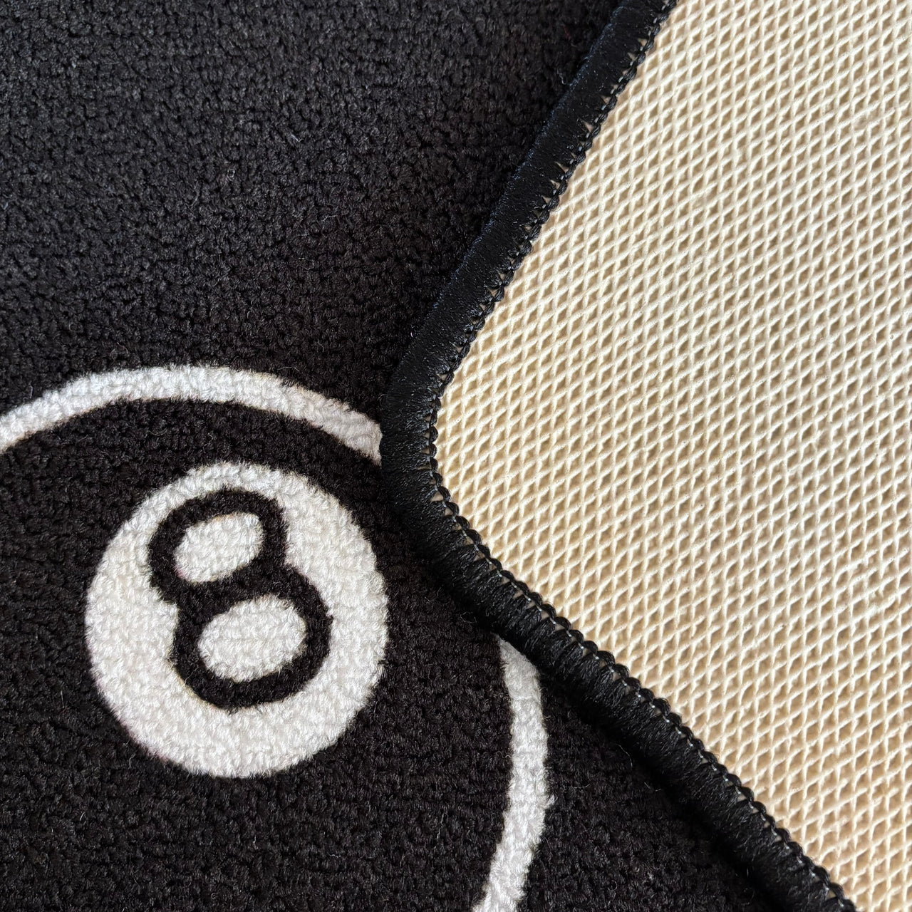 BLACK + WHITE 8 BALL UNIVERSAL CAR MATS X 2
