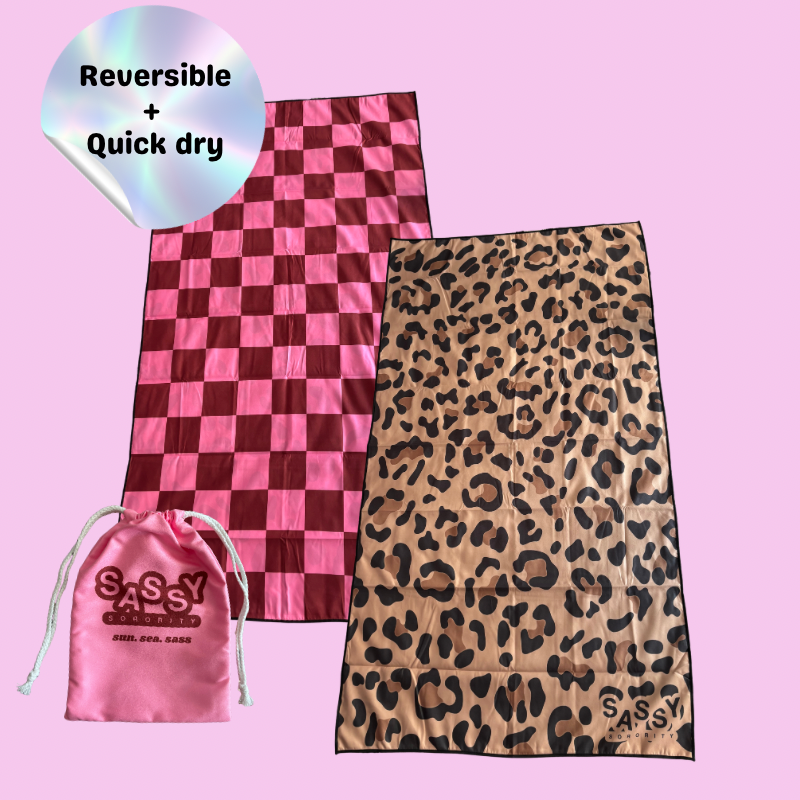 MOB WIFE LEOPARD REVERSIBLE TOWEL