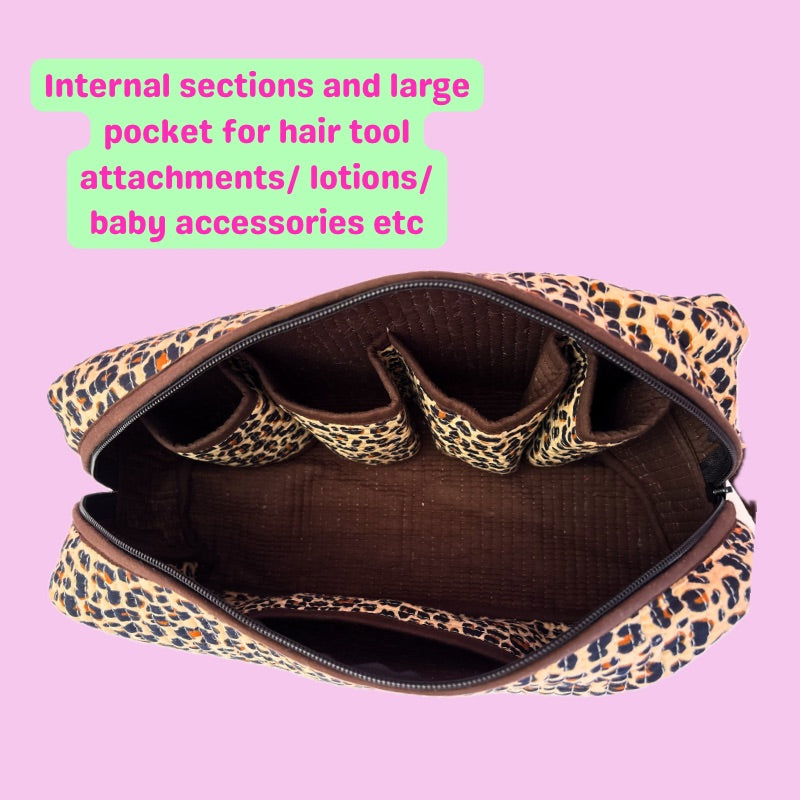 THE LEOPARD HAIR TOOL BAG